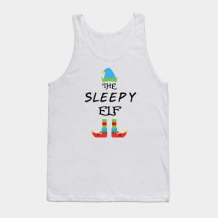 The Sleepy Elf Matching Family Group Christmas Party Tank Top